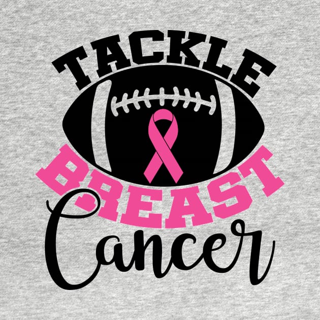 Tackle Breast Cancer Football Sport Awareness Support Pink Ribbon by Color Me Happy 123